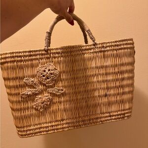 Beautiful structured wicker beach tote